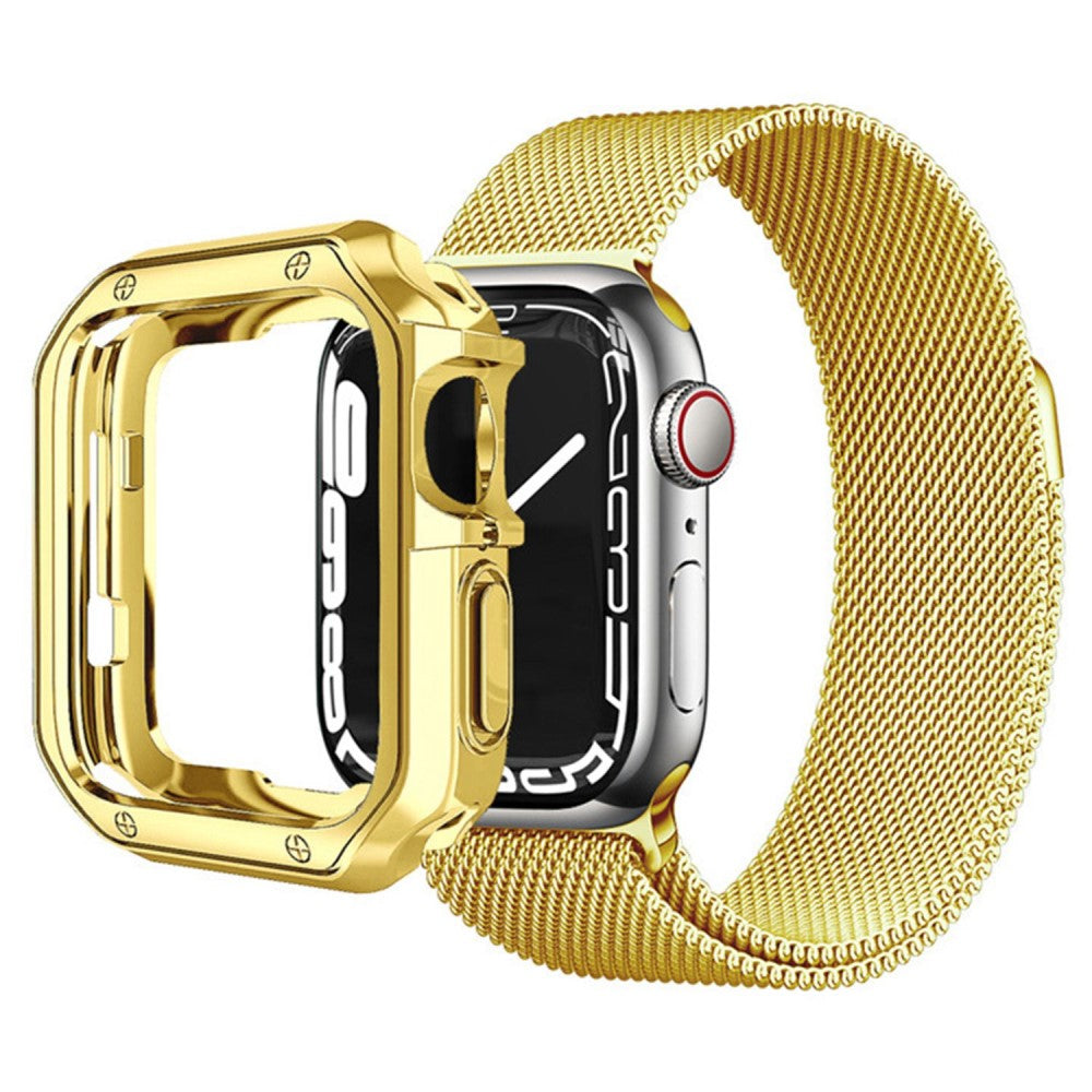 Apple Watch Series 7 41mm  Silikone Bumper  - Guld#serie_3