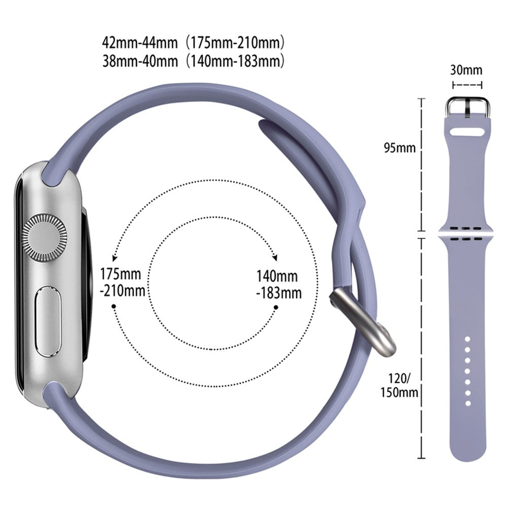 Rigtigt fed Universal Apple Silikone Urrem - Sort#serie_1
