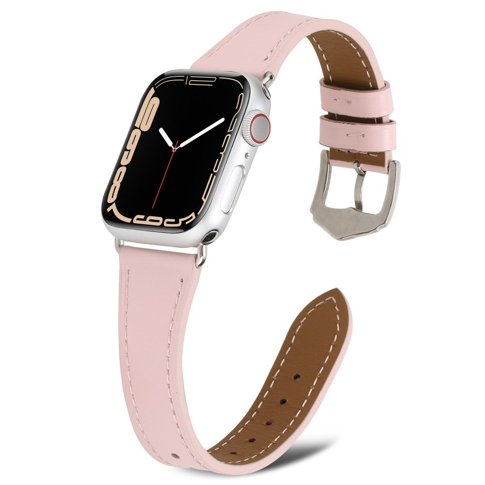 Meget komfortabel Universal Apple Ægte læder Urrem - Pink#serie_5