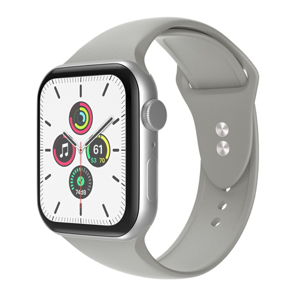 Meget cool Universal Apple Silikone Urrem - Sølv#serie_5