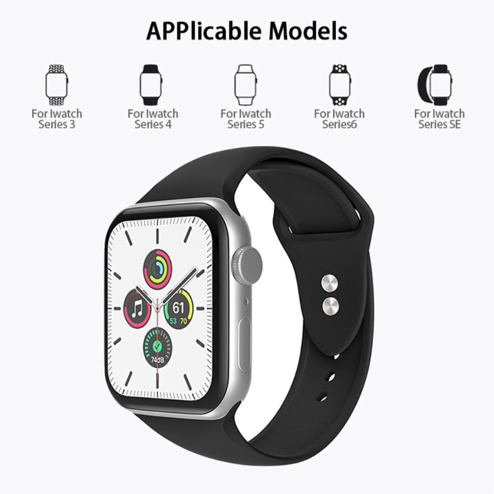 Meget cool Universal Apple Silikone Urrem - Rød#serie_9