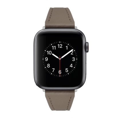 Flot Universal Apple Ægte læder Urrem - Sølv#serie_2