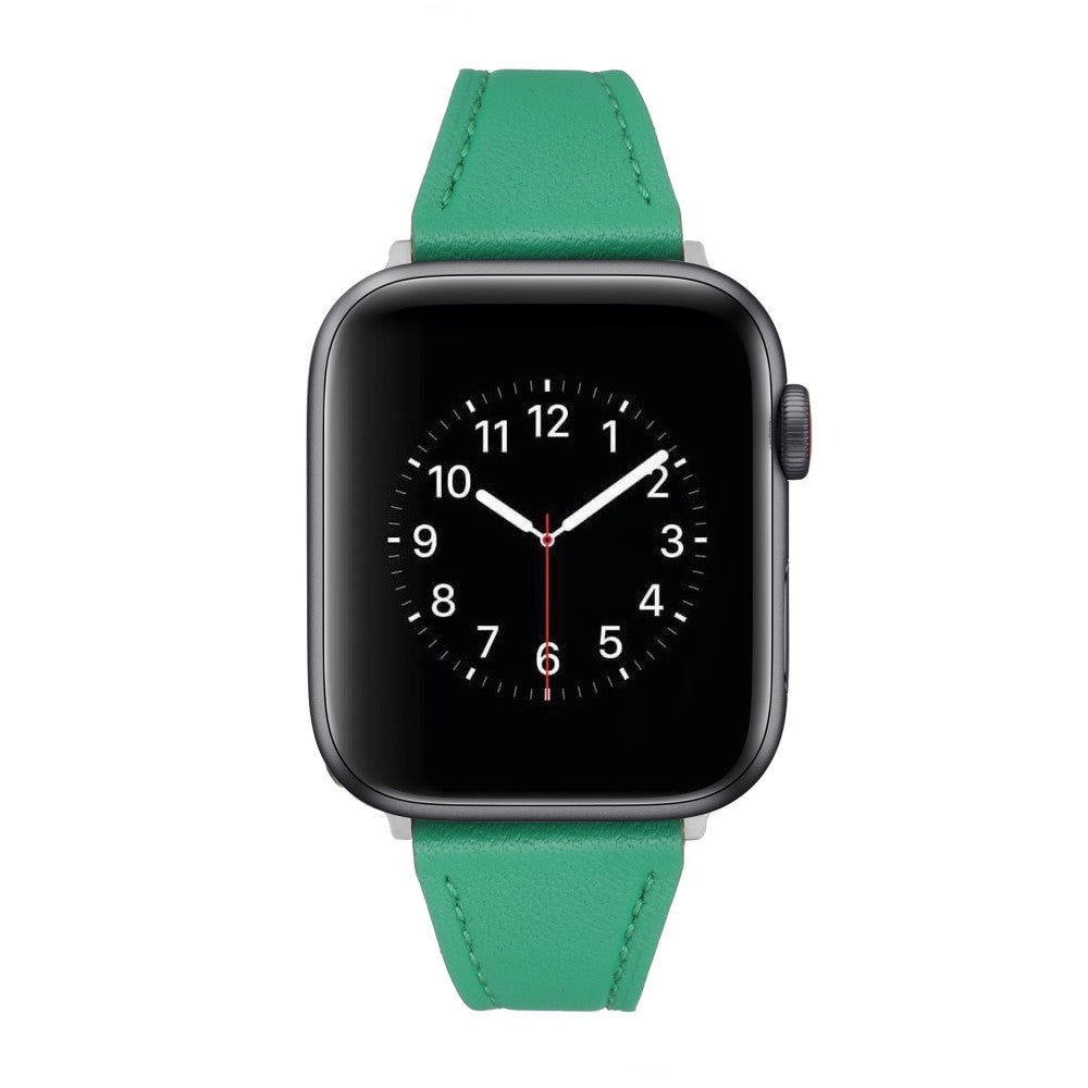Flot Universal Apple Ægte læder Urrem - Grøn#serie_3