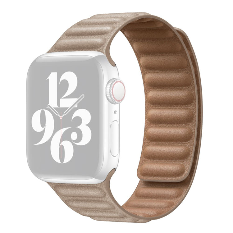 Mega kønt Universal Apple Ægte læder Rem - Beige#serie_19