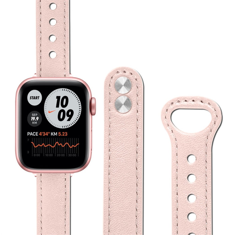 Mega godt Universal Apple Ægte læder Urrem - Pink#serie_4