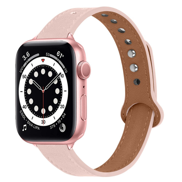 Smuk Universal Apple Ægte læder Urrem - Pink#serie_4