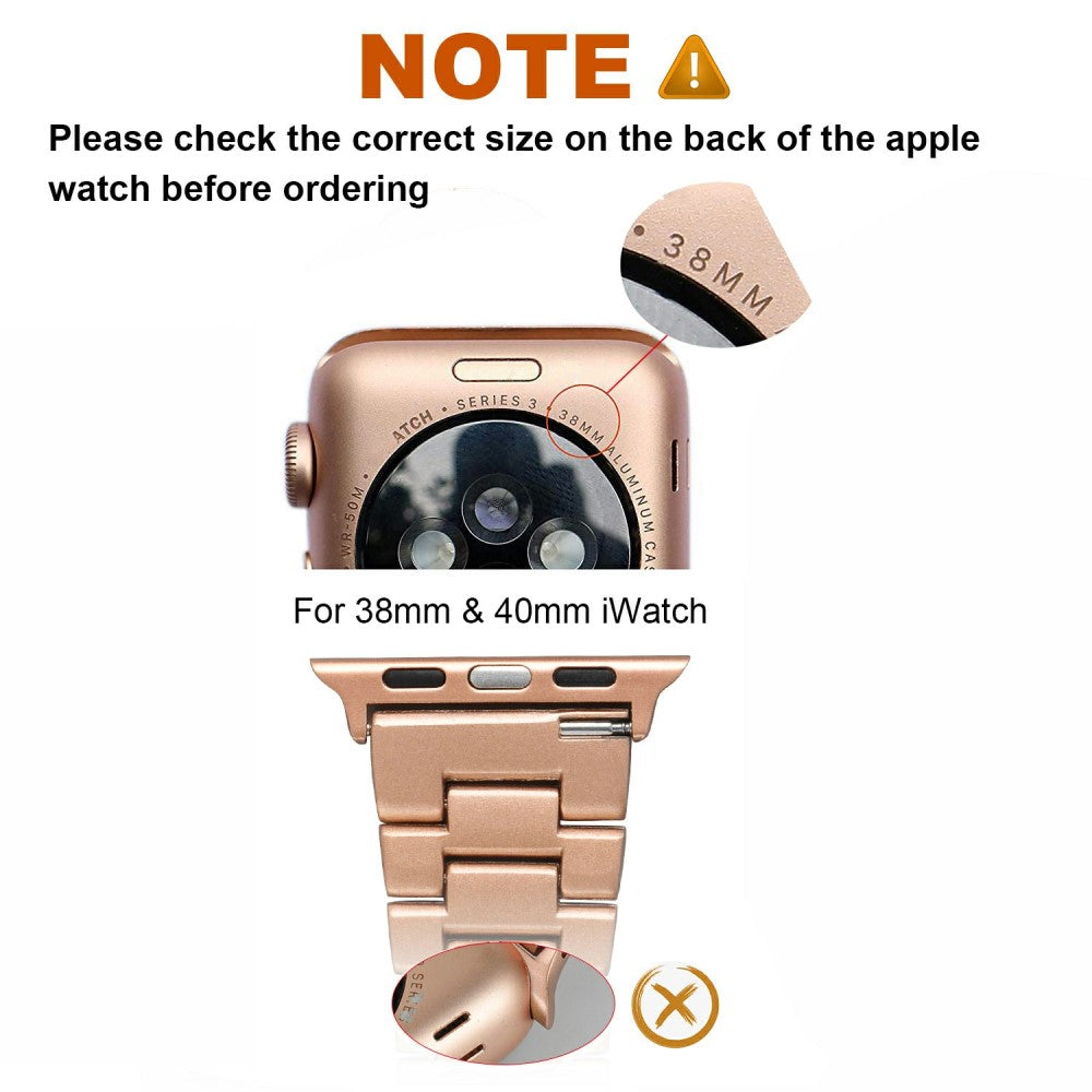 Helt vildt slidstærk Universal Apple Metal og Rhinsten Rem - Sort#serie_3