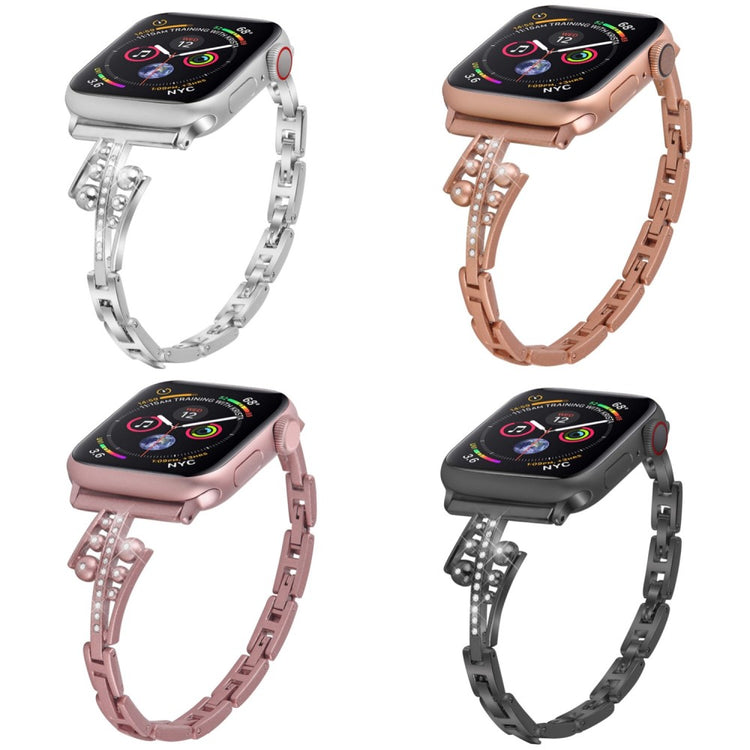 Helt vildt pænt Universal Apple Metal og Rhinsten Rem - Pink#serie_3