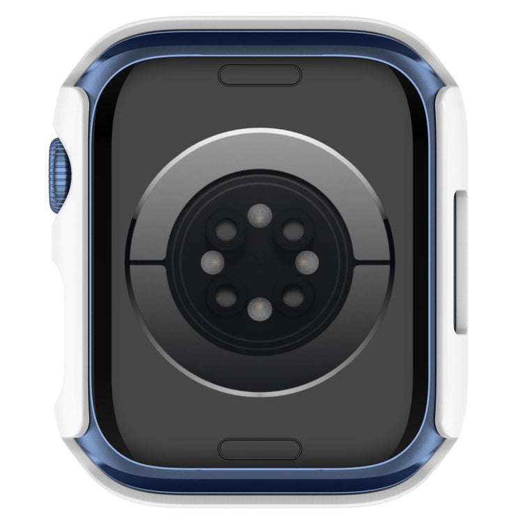 Fed Apple Watch Series 7 45mm Cover med Skærmbeskytter i Plastik og Hærdet Glas - Hvid#serie_1