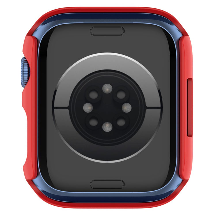 Fed Apple Watch Series 7 45mm Cover med Skærmbeskytter i Plastik og Hærdet Glas - Rød#serie_5