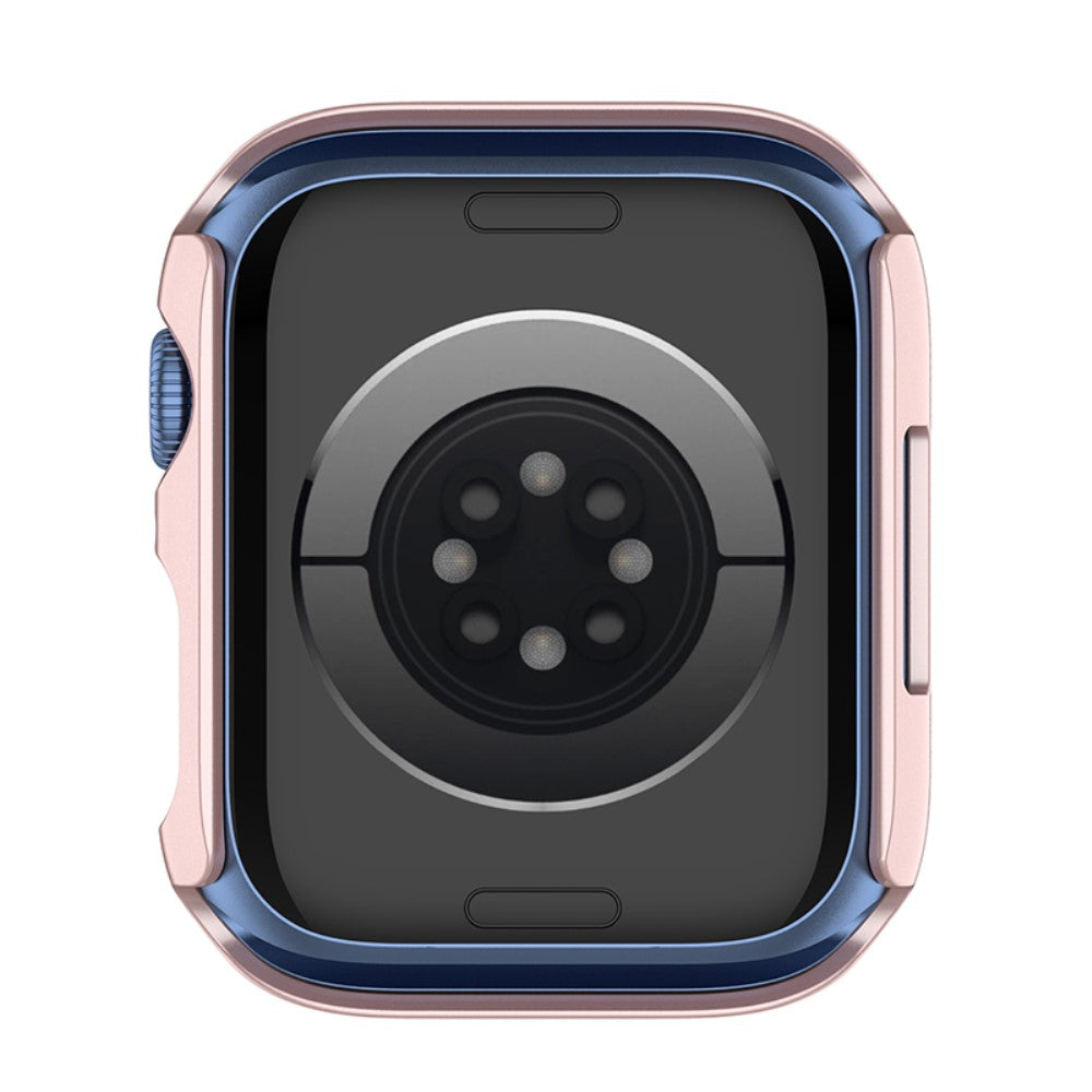 Beskyttende Apple Watch Series 7 45mm Cover med Skærmbeskytter i Plastik og Hærdet Glas - Pink#serie_4