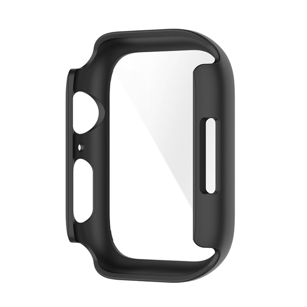 Beskyttende Apple Watch Series 7 45mm Cover med Skærmbeskytter i Plastik og Hærdet Glas - Gennemsigtig#serie_7