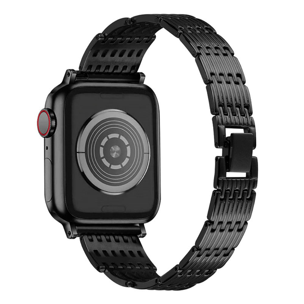 Helt vildt kønt Apple Watch Series 7 45mm Metal Rem - Sort#serie_3