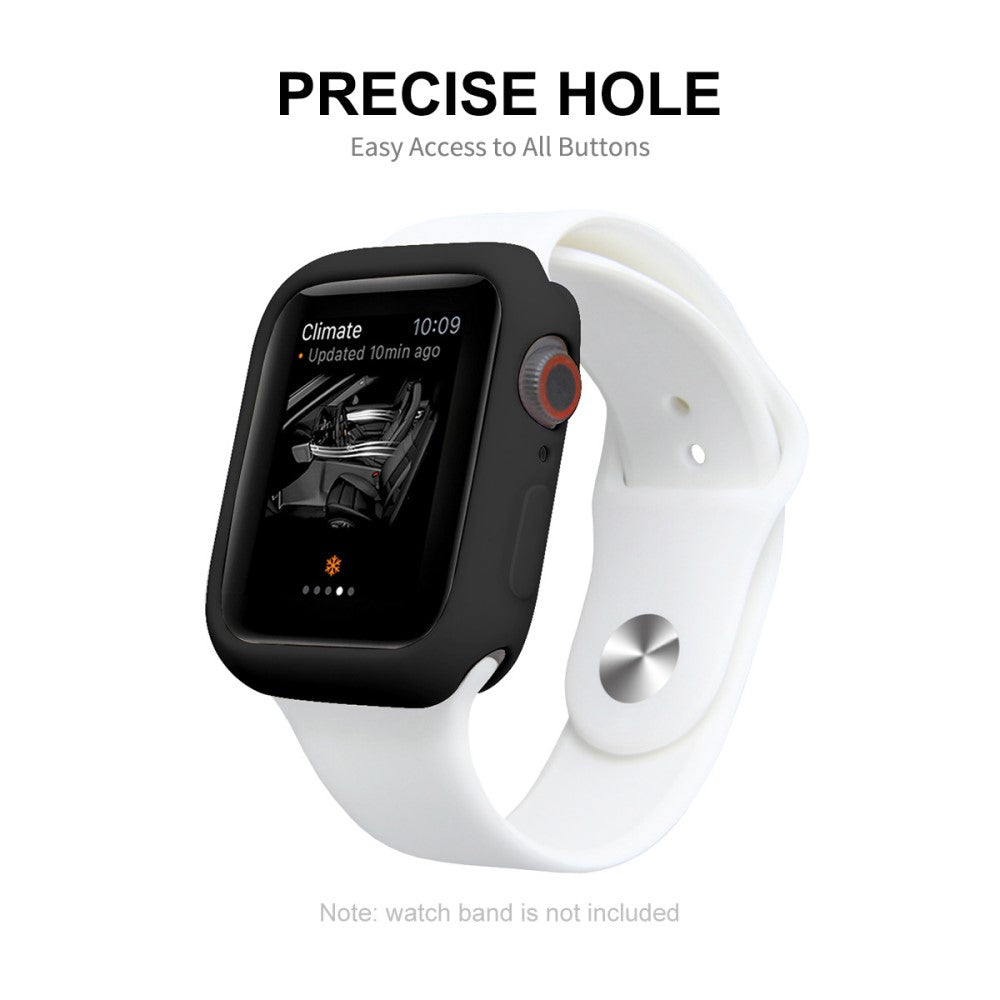 Super Godt Apple Watch Series 7 45mm Cover med Skærmbeskytter i Silikone - Hvid#serie_2