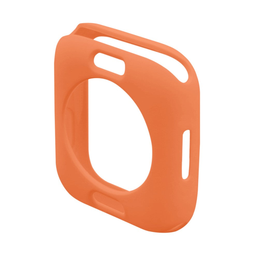 Super Godt Apple Watch Series 7 45mm Cover med Skærmbeskytter i Silikone - Orange#serie_5