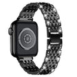 Super Elegante Apple Watch Series 7 45mm Metallo E Strass Cinturino