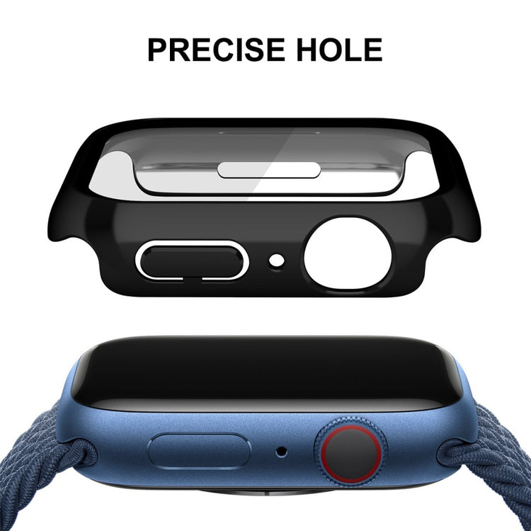 Rigtigt Fed Apple Watch Series 7 41mm Cover med Skærmbeskytter i Plastik og Hærdet Glas - Gennemsigtig#serie_1