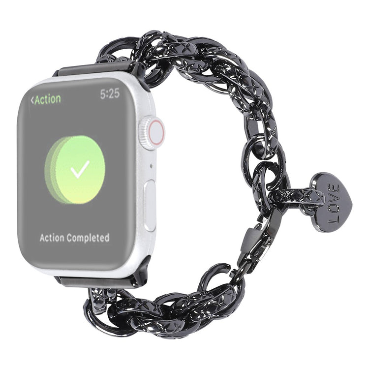 Smuk Apple Watch Series 7 45mm Metal Rem - Sort#serie_1