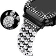 Super Confortevole Apple Watch Series 7 45mm Metallo E Strass Cinturino