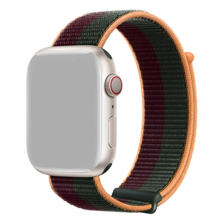 Super smuk Apple Watch Series 7 45mm Nylon Rem - Grøn#serie_2