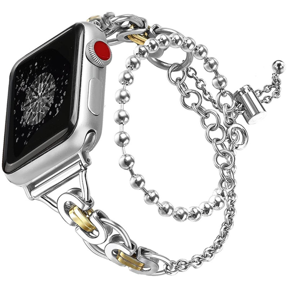 Vildt fed Apple Watch Series 7 45mm Metal Rem - Sølv#serie_2