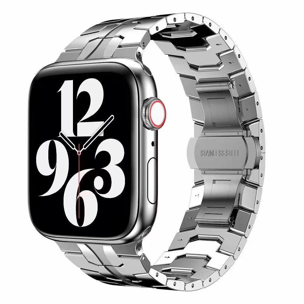 Super fed Apple Watch Series 7 41mm Metal Rem - Sølv#serie_2