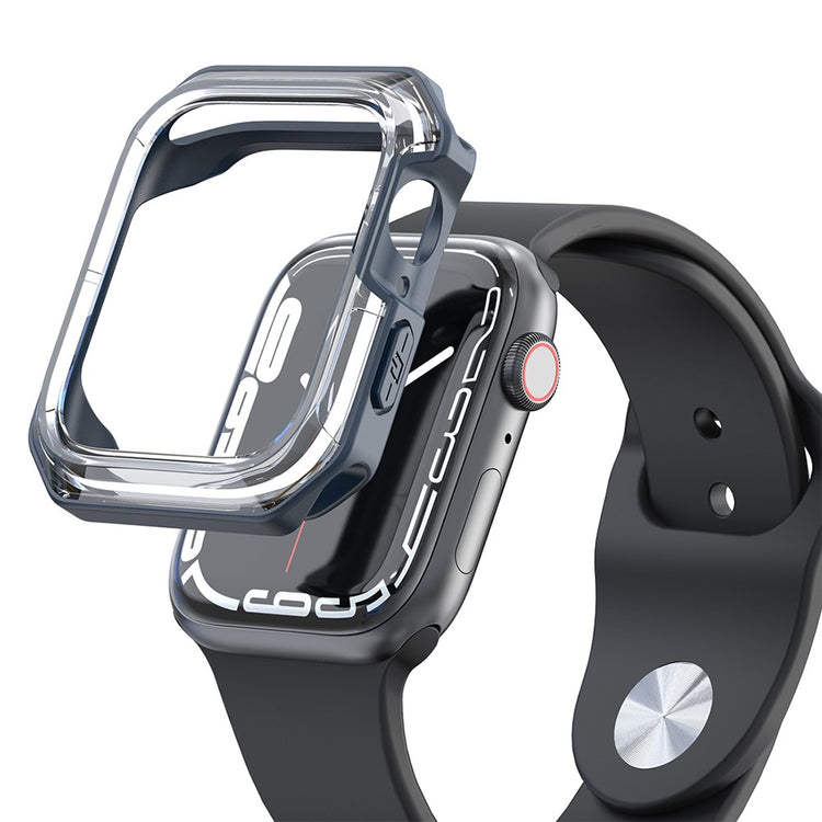 Apple Watch Series 7 45mm Gennemsigtig Silikone Bumper  - Blå#serie_1