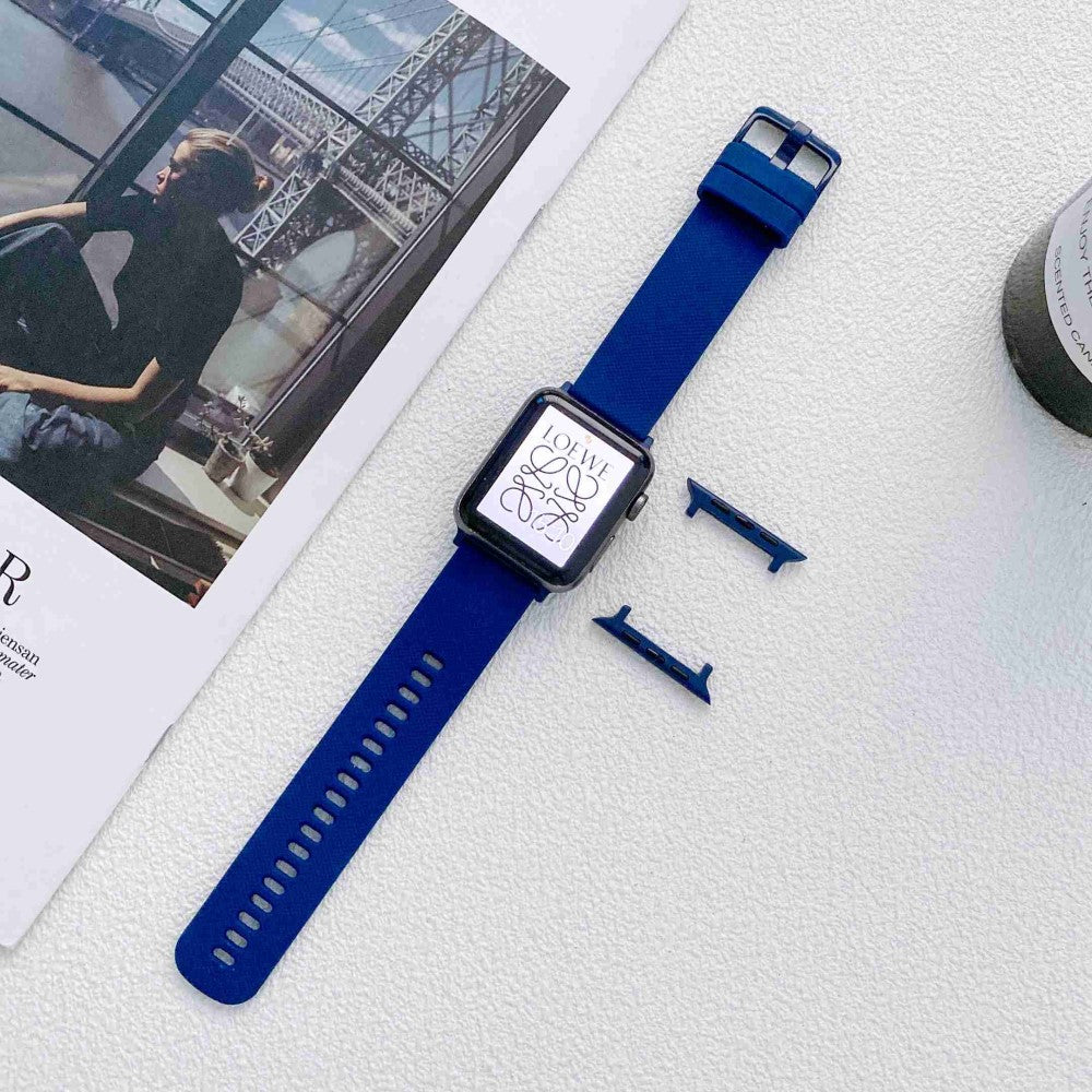 Helt vildt sejt Apple Watch Series 7 45mm Silikone Rem - Blå#serie_7