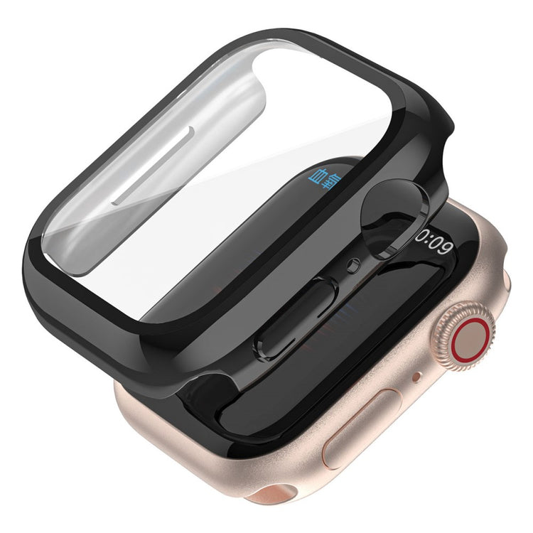 Fint Apple Watch Series 7 45mm Cover med Skærmbeskytter i Plastik og Hærdet Glas - Grøn#serie_3