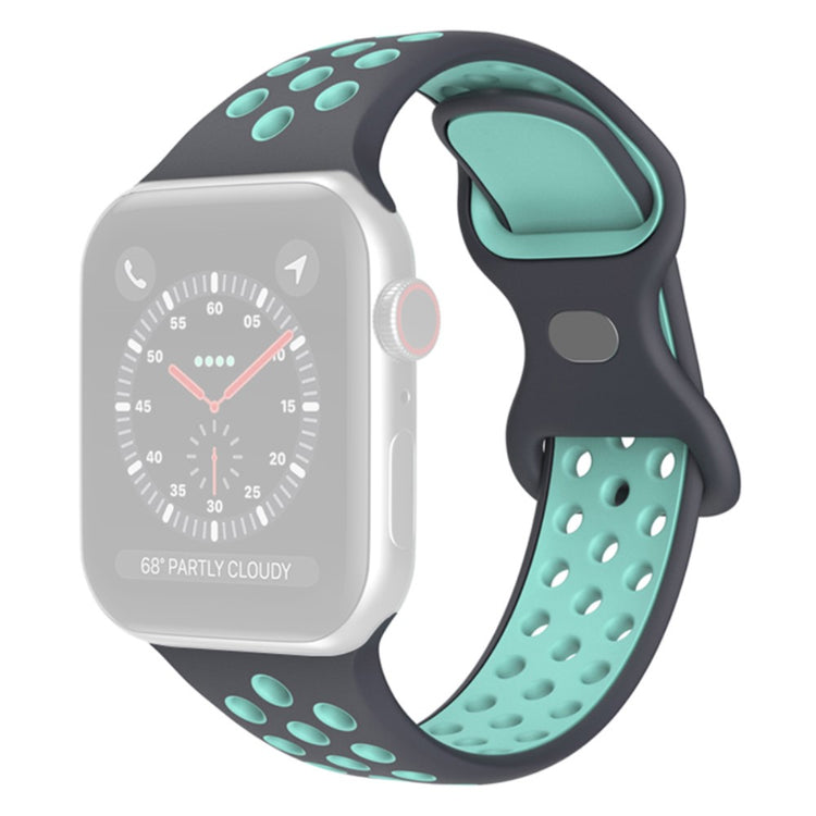 Sejt Apple Watch Series 7 45mm Silikone Rem - Sølv#serie_15