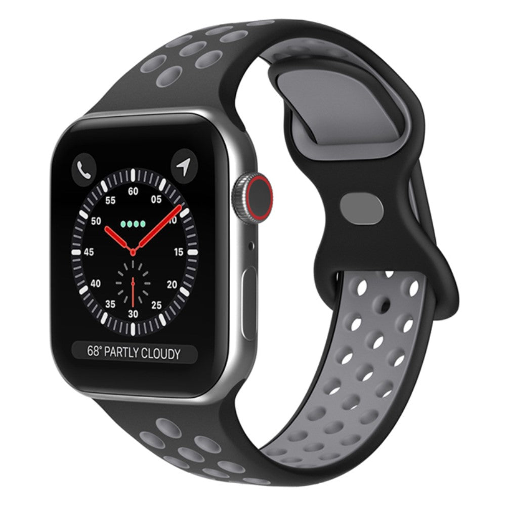 Super fantastisk Apple Watch Series 7 45mm Silikone Urrem - Sort#serie_2