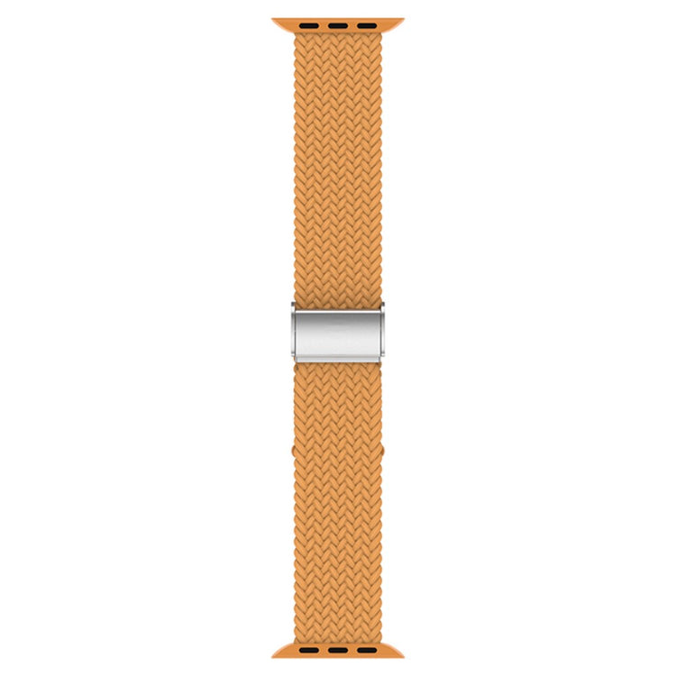 Rigtigt hårdfør Apple Watch Series 7 45mm Stof Urrem - Gul#serie_13