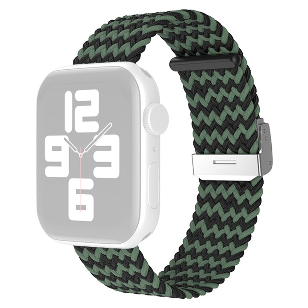 Rigtigt slidstærk Apple Watch Series 7 45mm Nylon Rem - Grøn#serie_12
