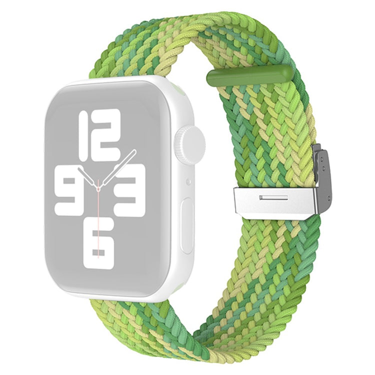 Rigtigt slidstærk Apple Watch Series 7 45mm Nylon Rem - Grøn#serie_21