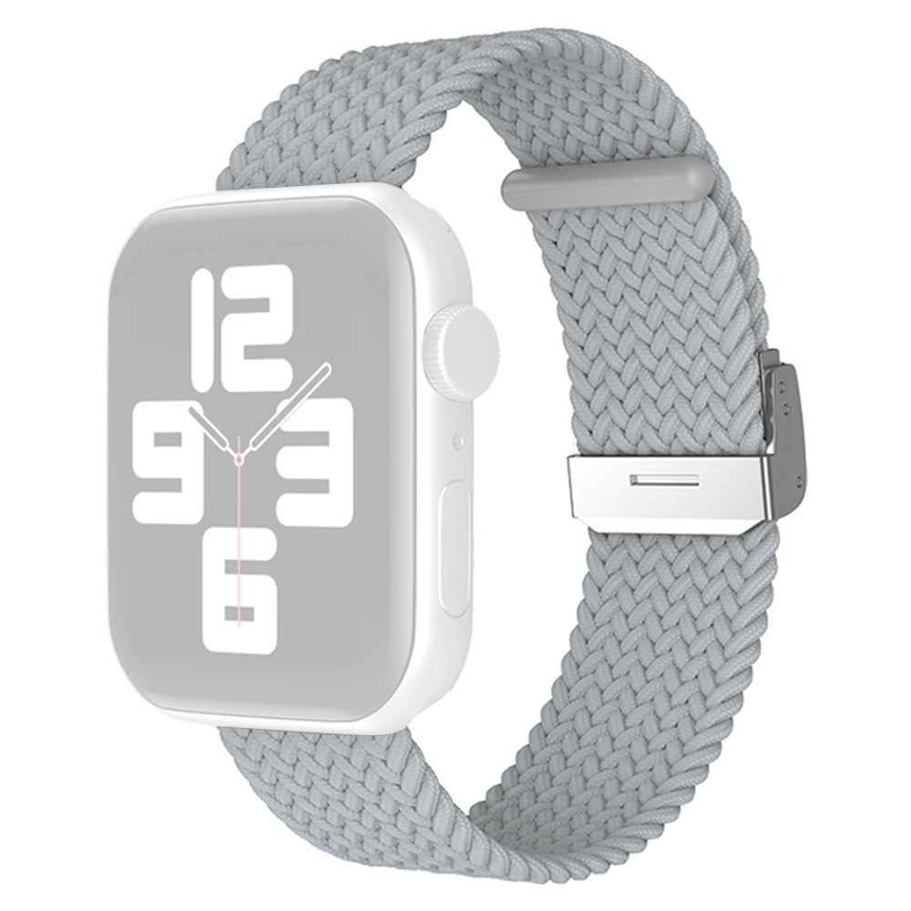 Rigtigt slidstærk Apple Watch Series 7 45mm Nylon Rem - Hvid#serie_26