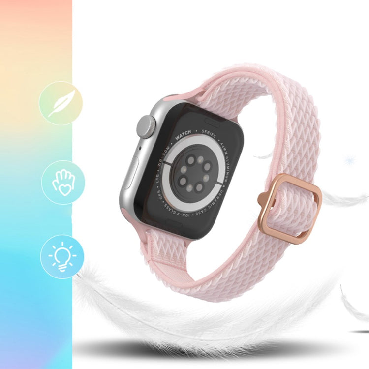 Rigtigt skøn Apple Watch Series 7 45mm Stof Urrem - Sort#serie_7