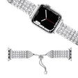 Elegante Apple Watch Series 7 45mm Metallo E Strass Cinturino
