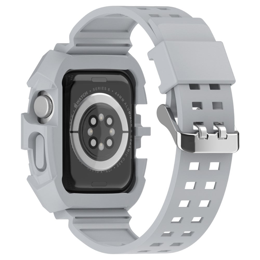 Super nydelig Apple Watch Series 7 45mm Silikone Urrem - Sølv#serie_7