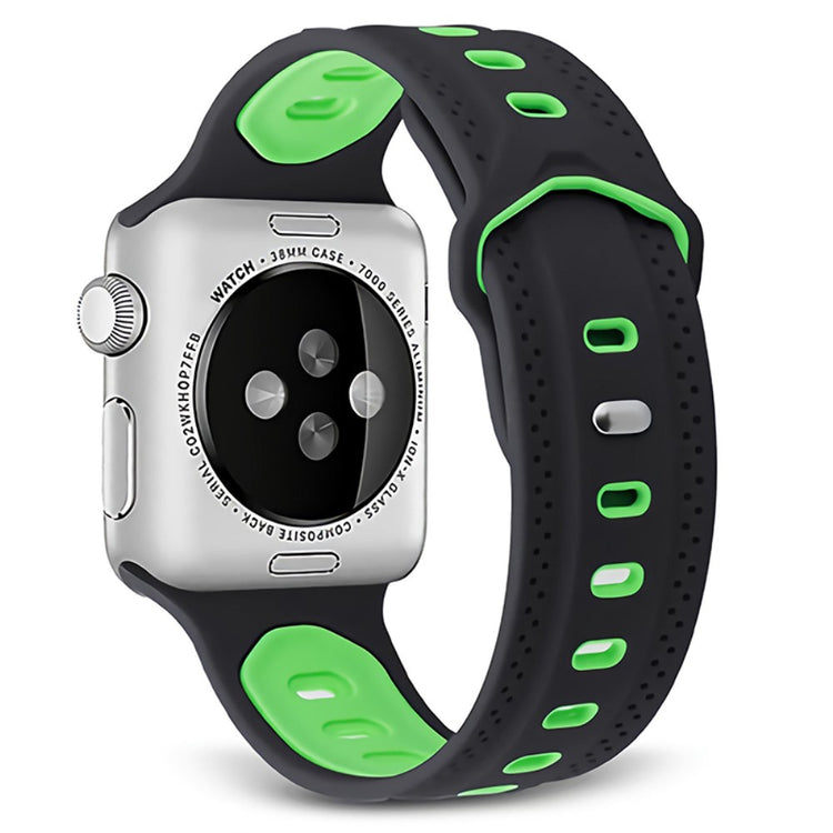 Elegant Apple Watch Series 7 45mm Silikone Urrem - Sort#serie_2