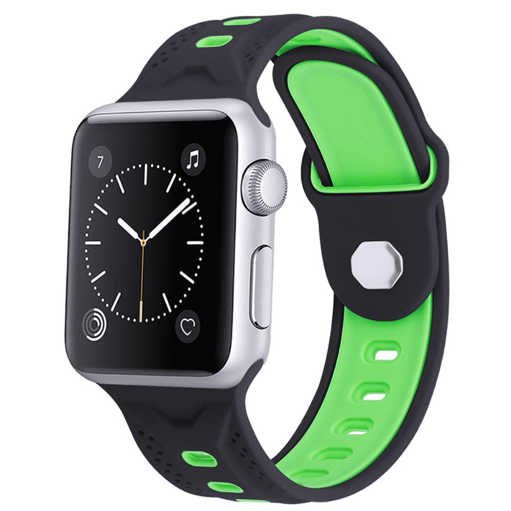 Elegant Apple Watch Series 7 45mm Silikone Urrem - Sort#serie_2