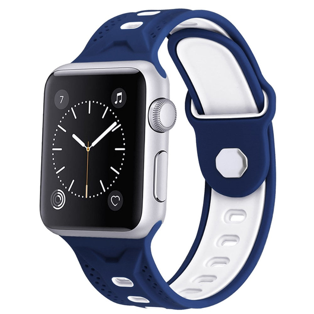 Elegant Apple Watch Series 7 45mm Silikone Urrem - Blå#serie_3