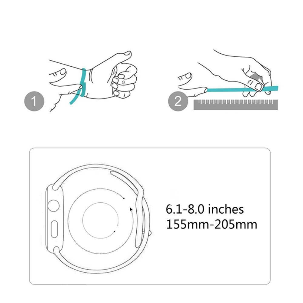 Elegant Apple Watch Series 7 45mm Silikone Urrem - Sølv#serie_4