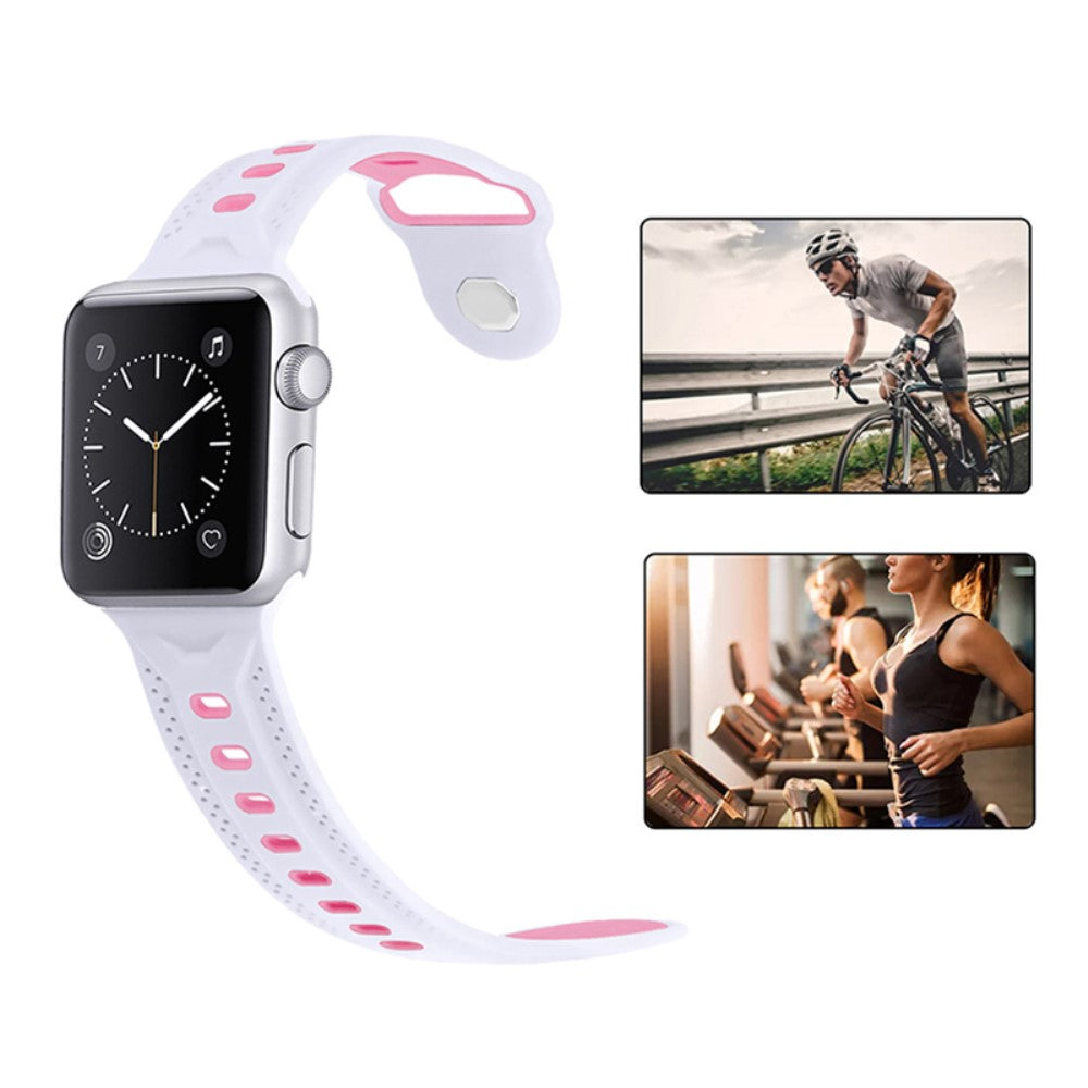 Elegant Apple Watch Series 7 45mm Silikone Urrem - Hvid#serie_6