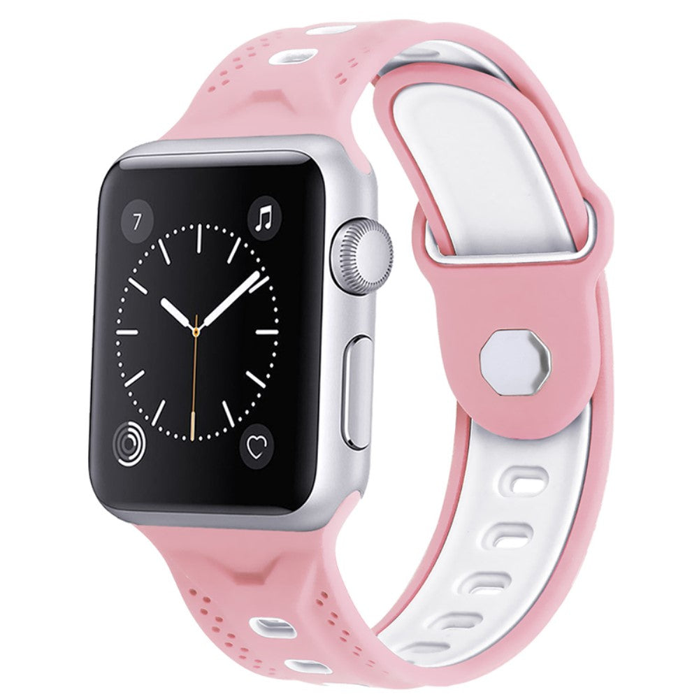 Elegant Apple Watch Series 7 45mm Silikone Urrem - Pink#serie_7