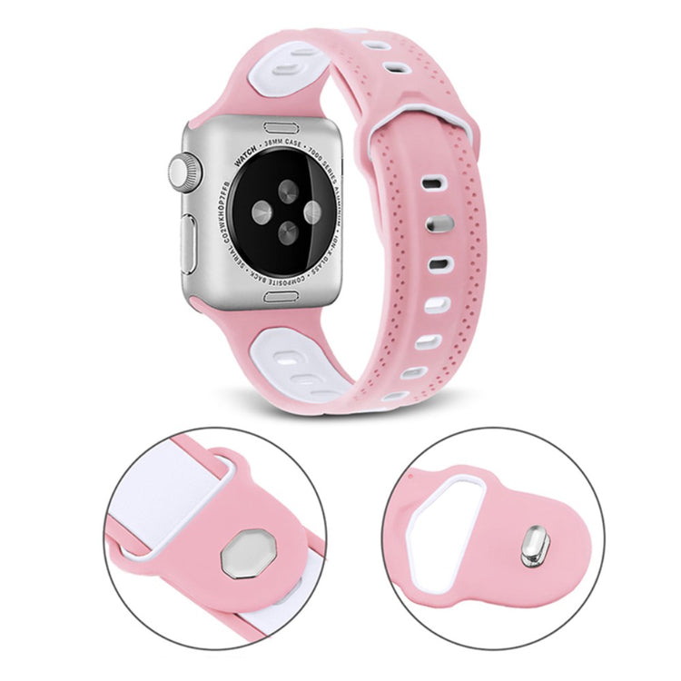 Elegant Apple Watch Series 7 45mm Silikone Urrem - Pink#serie_7