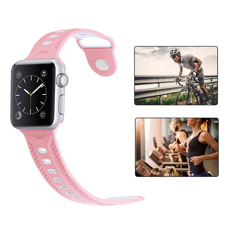 Elegant Apple Watch Series 7 45mm Silikone Urrem - Pink#serie_7