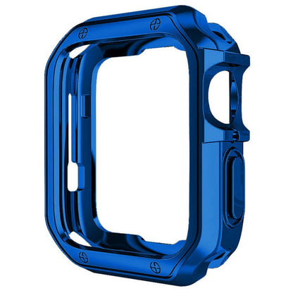Apple Watch Series 7 45mm  Silikone Bumper  - Blå#serie_4