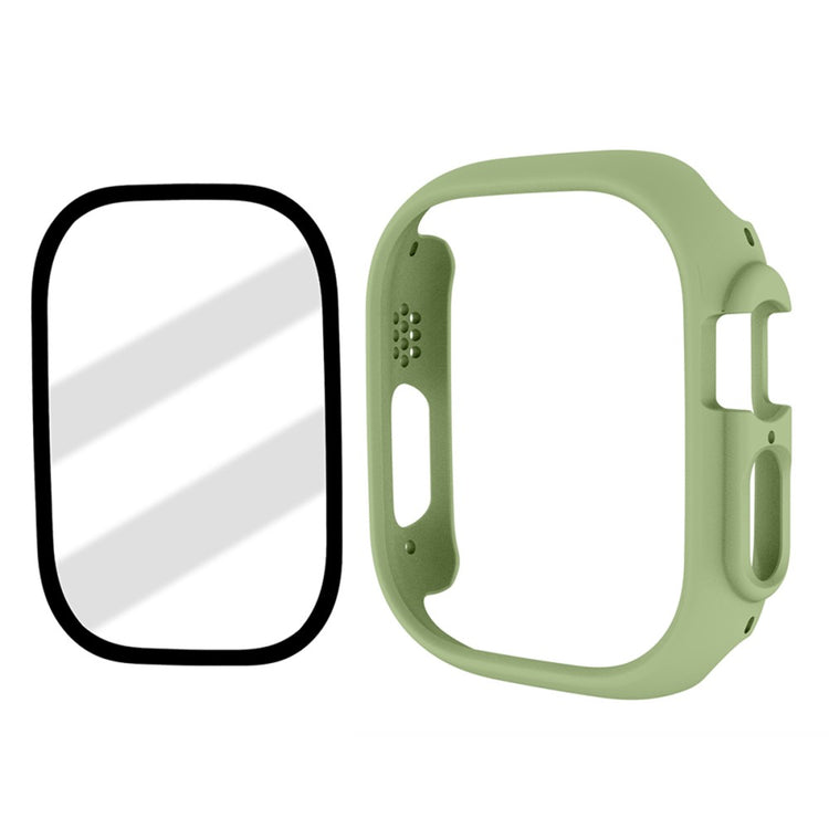 Apple Watch Ultra Plastik Cover med Skærmbeskytter og Hærdet Glas - Grøn#serie_3