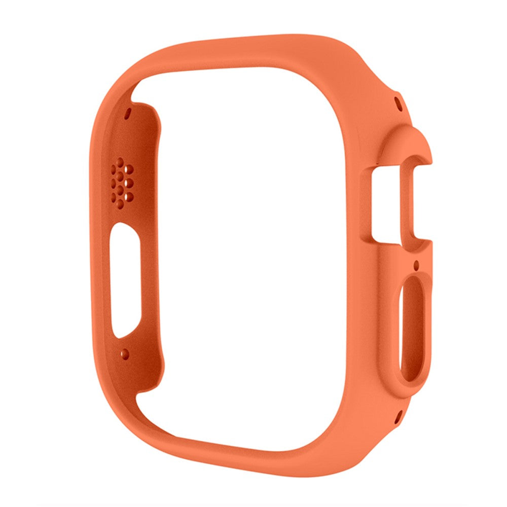 Apple Watch Ultra Plastik Cover med Skærmbeskytter og Hærdet Glas - Orange#serie_5
