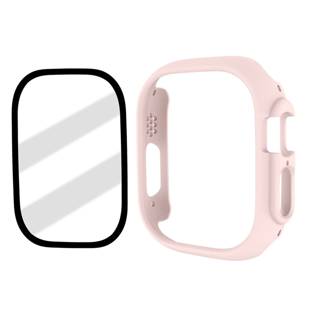 Apple Watch Ultra Plastik Cover med Skærmbeskytter og Hærdet Glas - Pink#serie_6